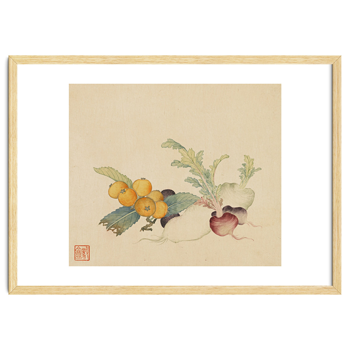 Wang Chengpi~flowers And Vegetables, Vegetables, Fruits, Loquat, White Radish, Carrot, Radish