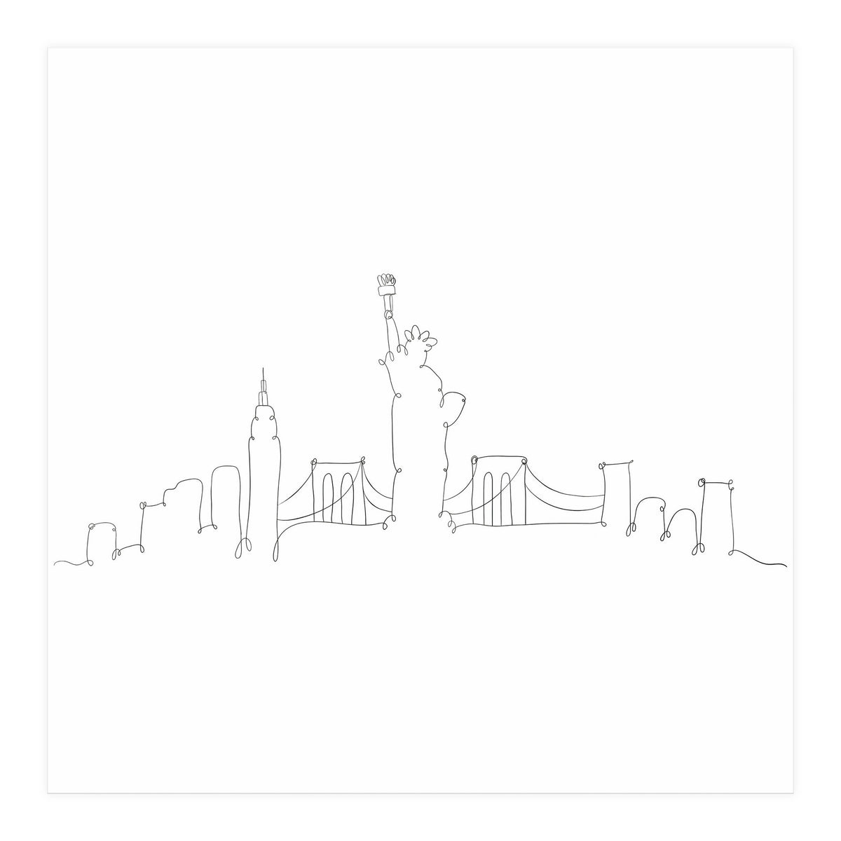 One Line Art New York (Print Only)