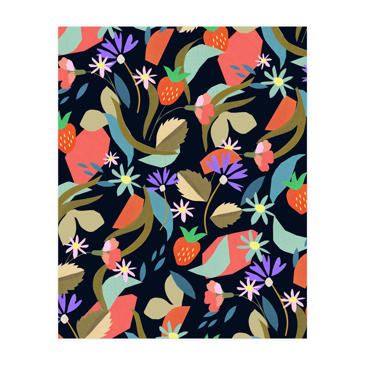 strawberry flower (Print Only)