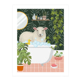 Sheep in Botanical Bathroom (Print Only) thumbnail