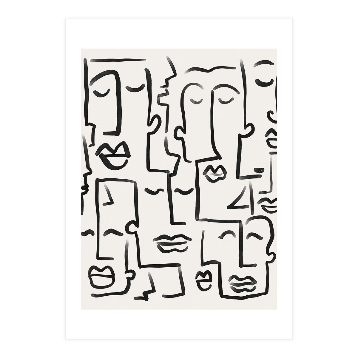 Faces Drawing (Print Only)