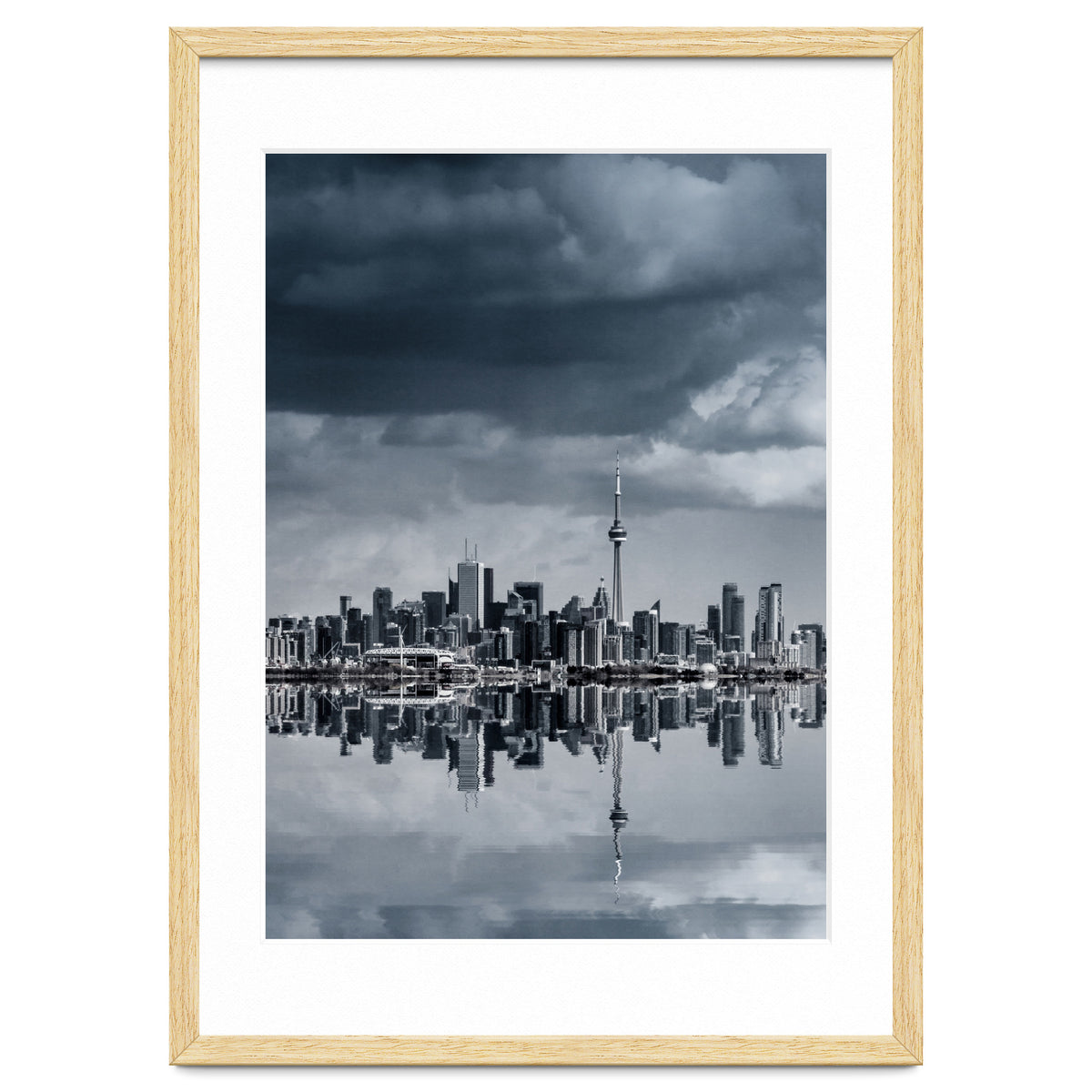 Toronto Skyline From Colonel Samuel Smith Park Reflection No 1