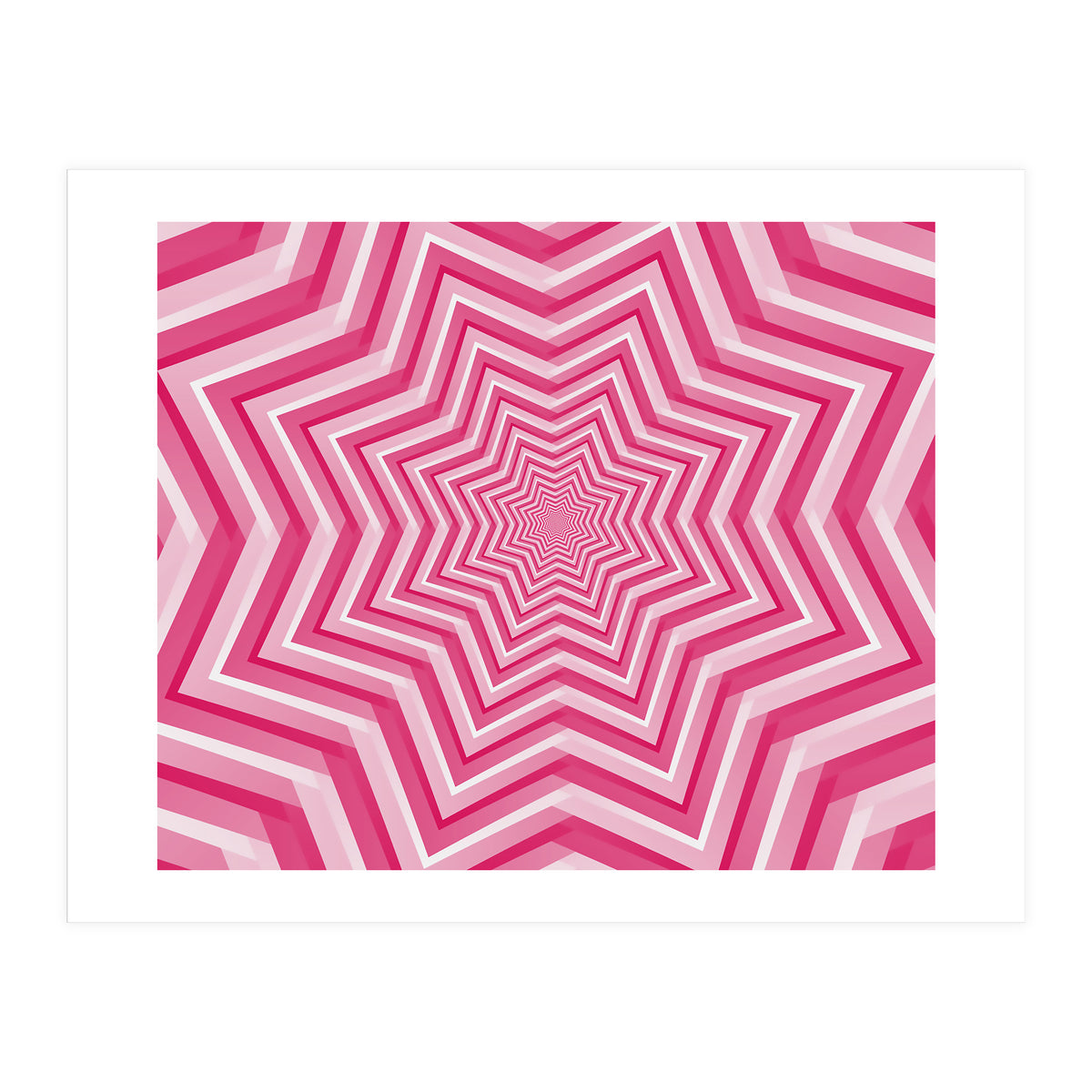 Abstract Pink Geometric Design Art (Print Only)