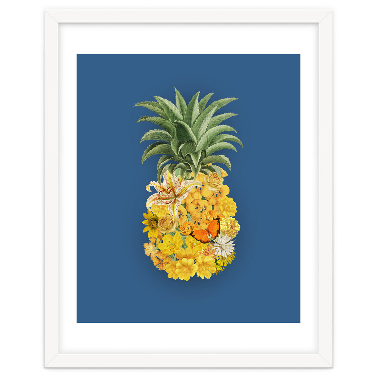 Pineapple Floral Blue