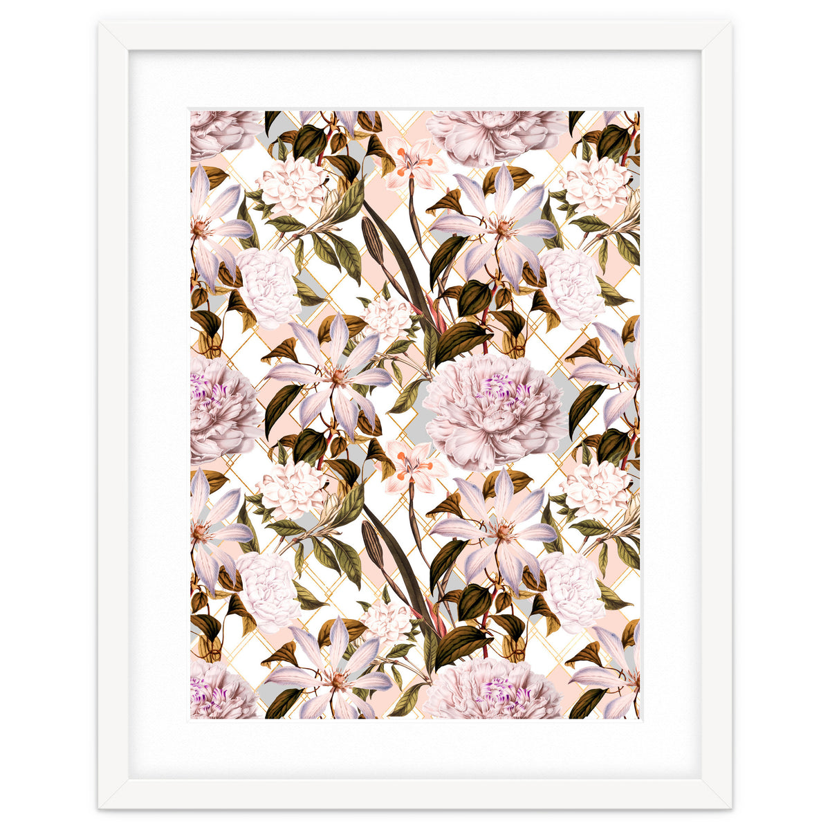 Pink flowering in geometric