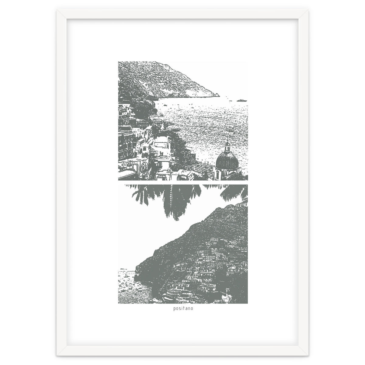 Printed Positano in Grey