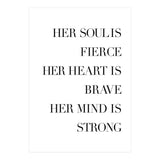 Fierce, Brave, Strong Female Empowerment Quote (Print Only) thumbnail
