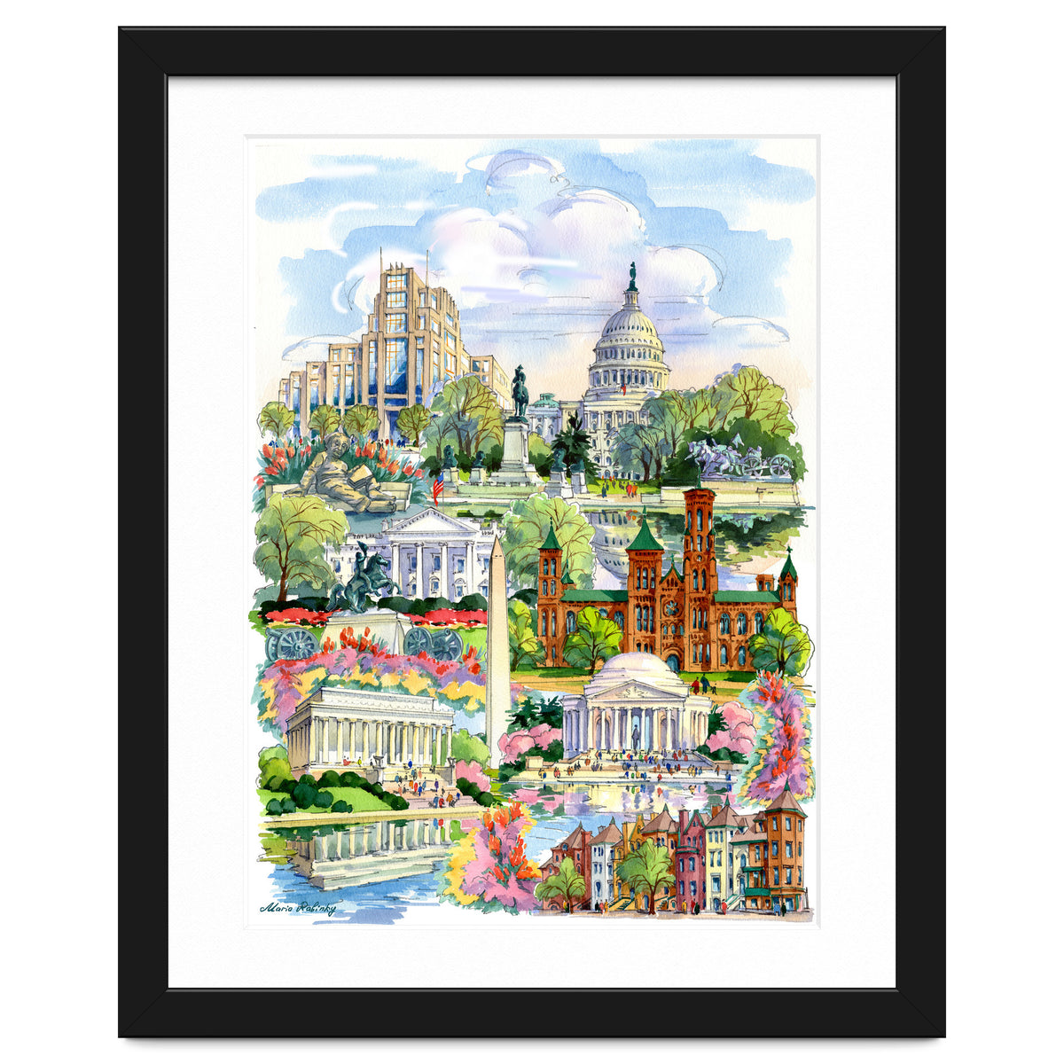 Washington District of Columbia Illustration