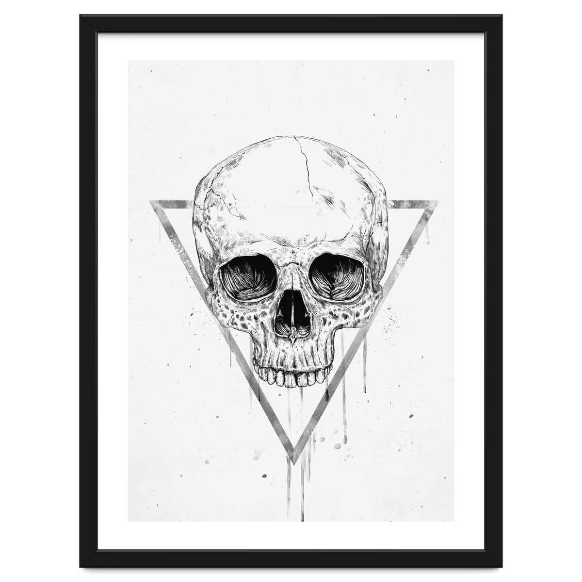 Skull In A Triangle (bw)