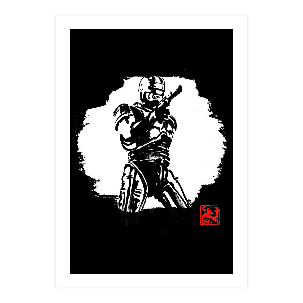 Robocop in white (Print Only)