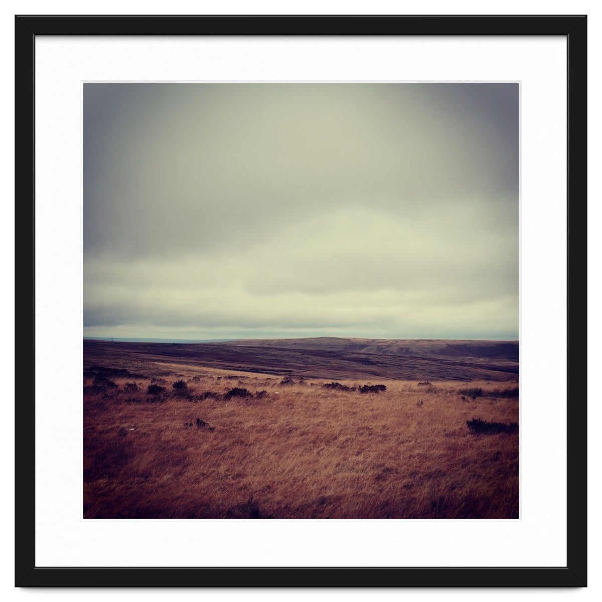 Bleak winter landscape of Saddleworth Moor