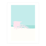 Minimal Lifeguard Tower - Turquoise Coast (Print Only) thumbnail