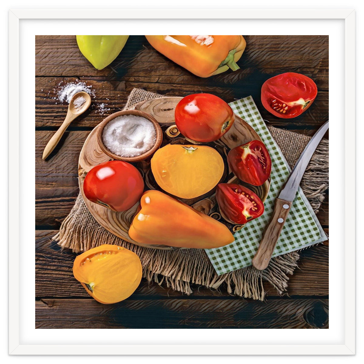 Bell peppers and tomatoes