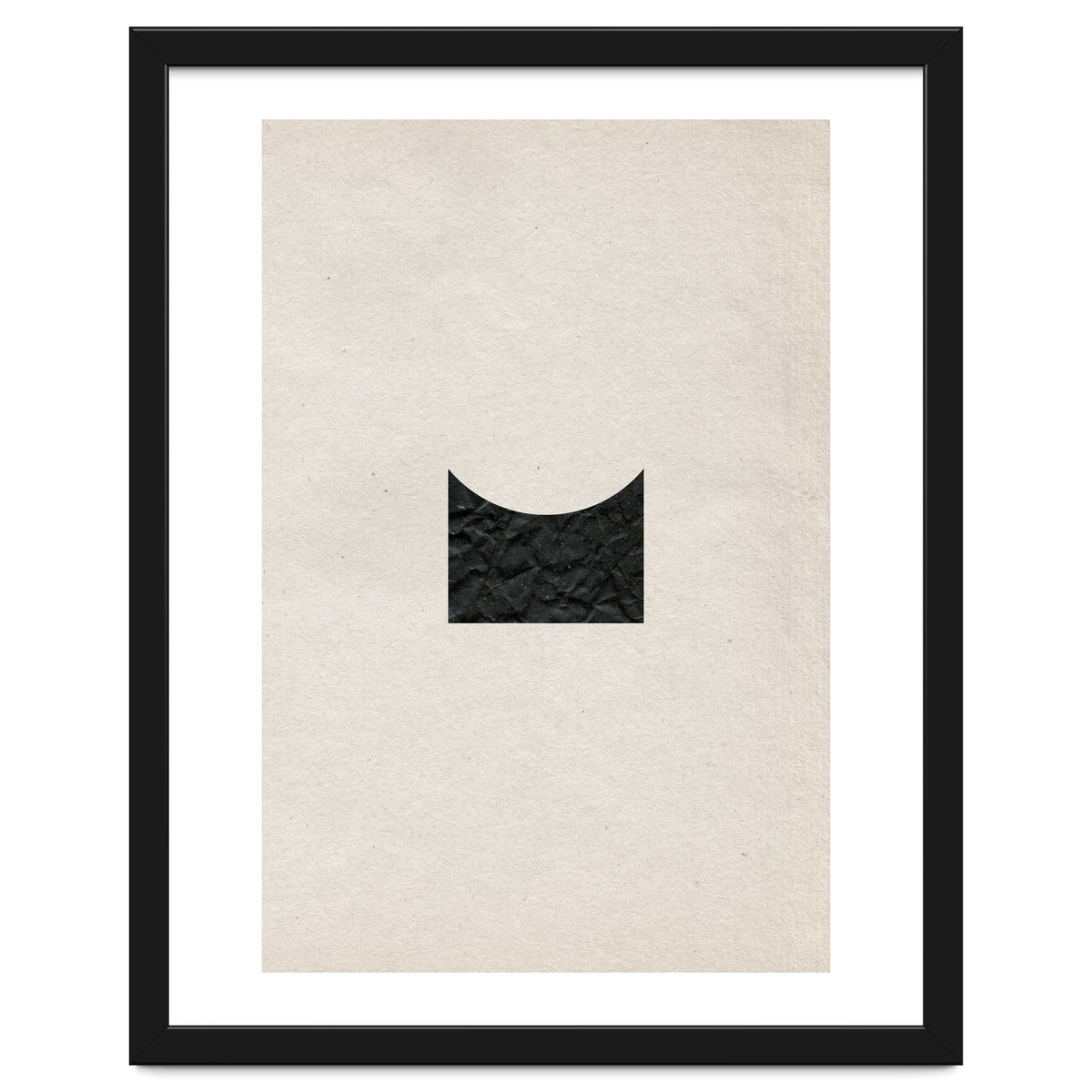 Cut black shape on grey