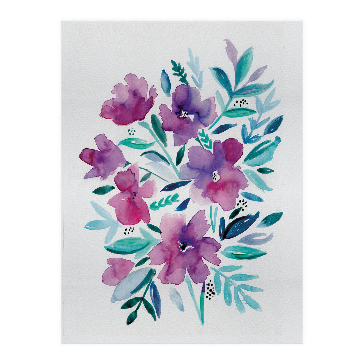 Loose Pink Floral (Print Only)