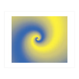 Yellow & Blue Abstract  (Print Only) thumbnail
