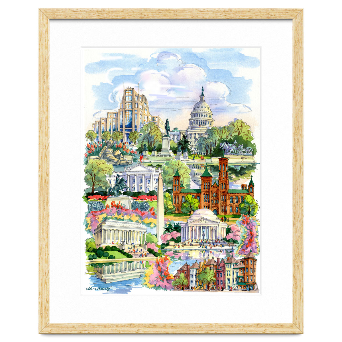 Washington District of Columbia Illustration