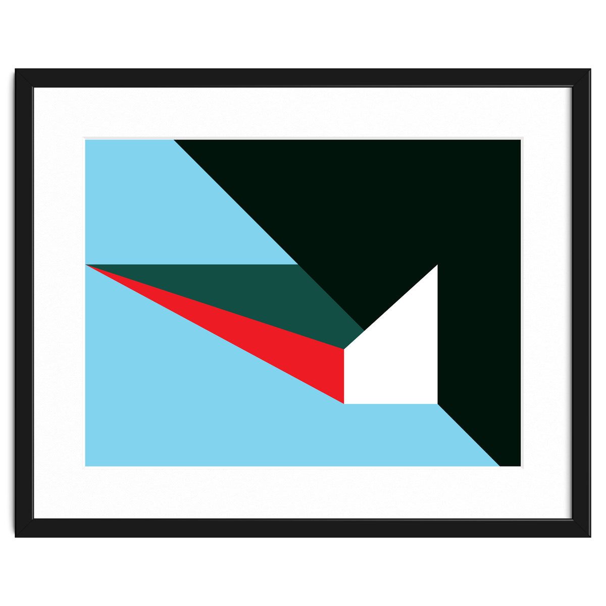 Geometric Shapes No. 45 - red, blue, green & black