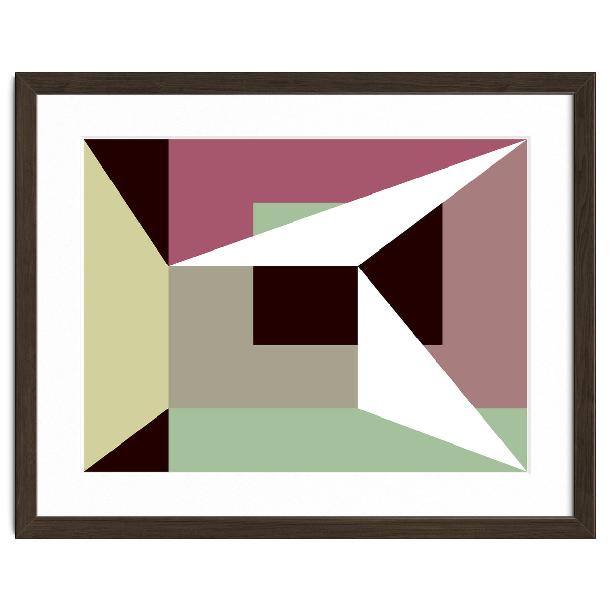 Geometric Shapes No. 26 - green & purple