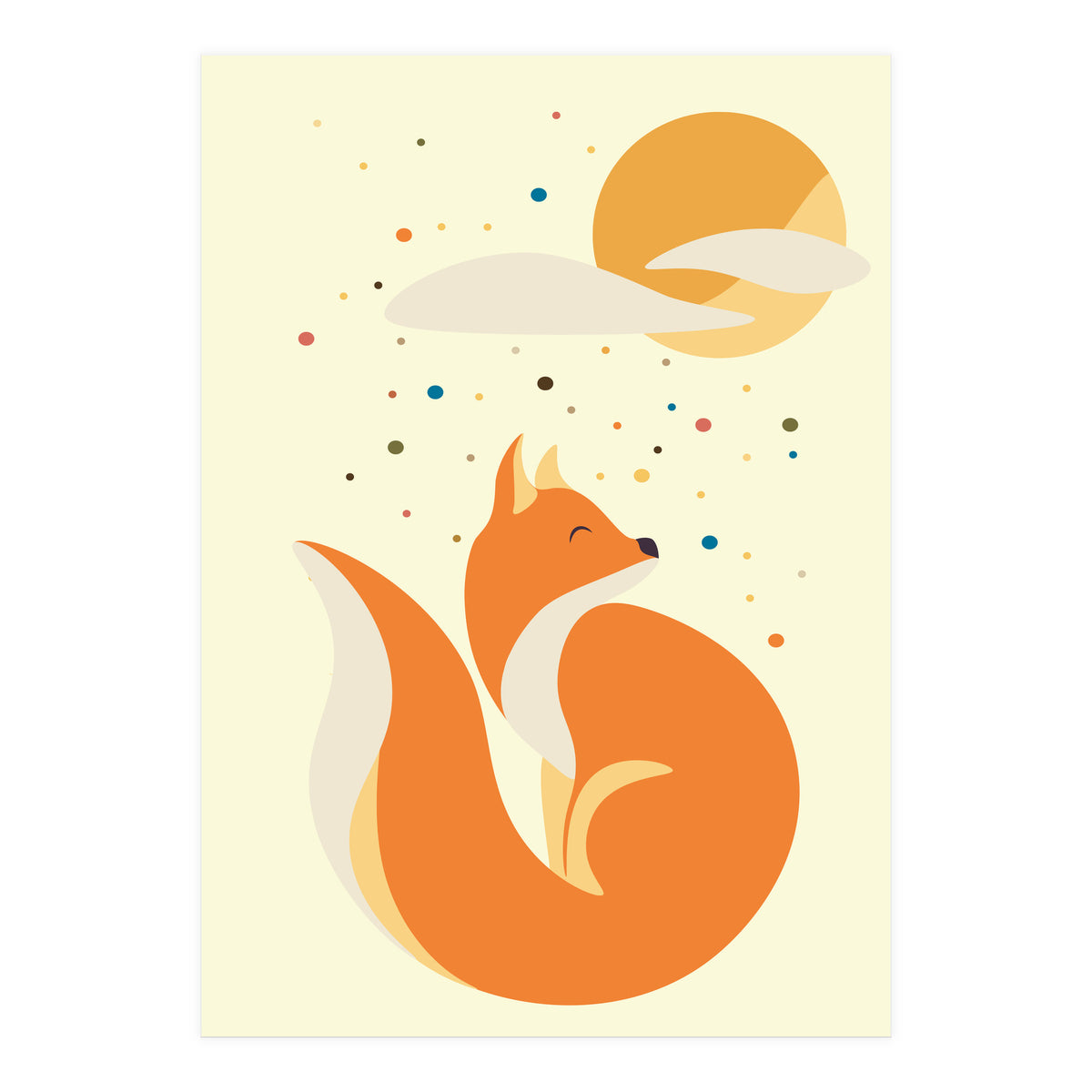 Foxy felt with the heart (Print Only)