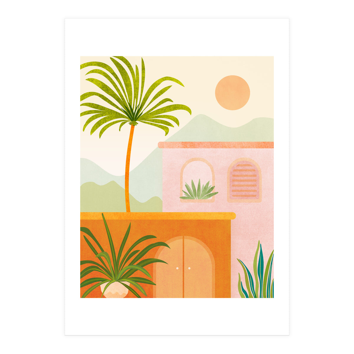 Tropical Mountain Village (Print Only)