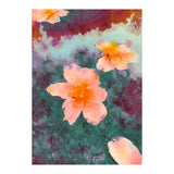 Floating In Love, Watercolor Lotus Pond Botanical Lake, Forest Jungle Floral Painting (Print Only) thumbnail