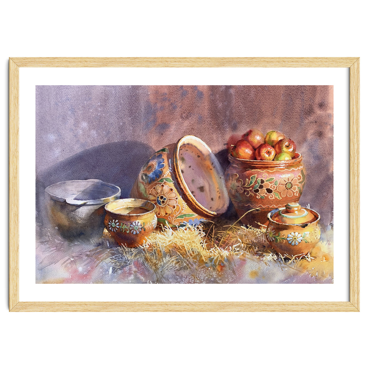 Sunny still life with straw