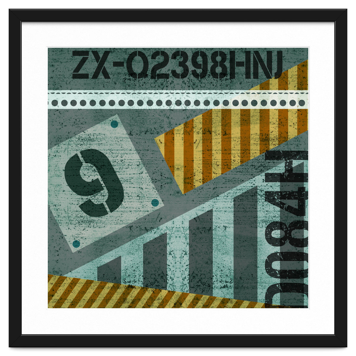 Abstract Industrial Slate And Stripes