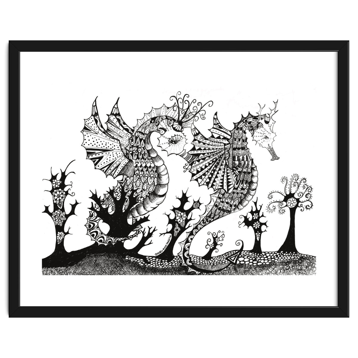 Seahorse Dragons Mystical Home