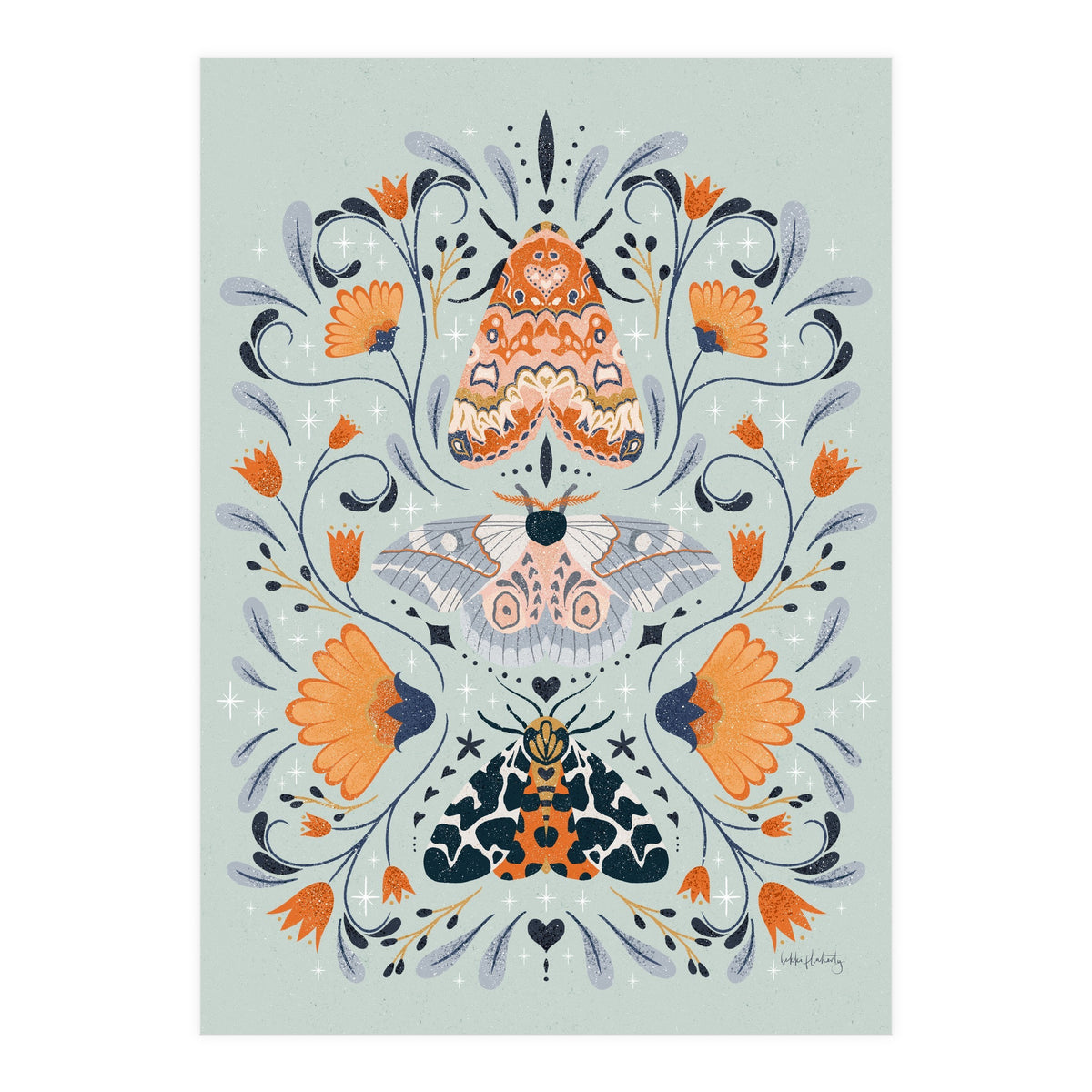 Floral Moths (Print Only)