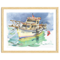 Yacht painting watercolor