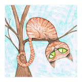 Red cat in a tree (Print Only) thumbnail