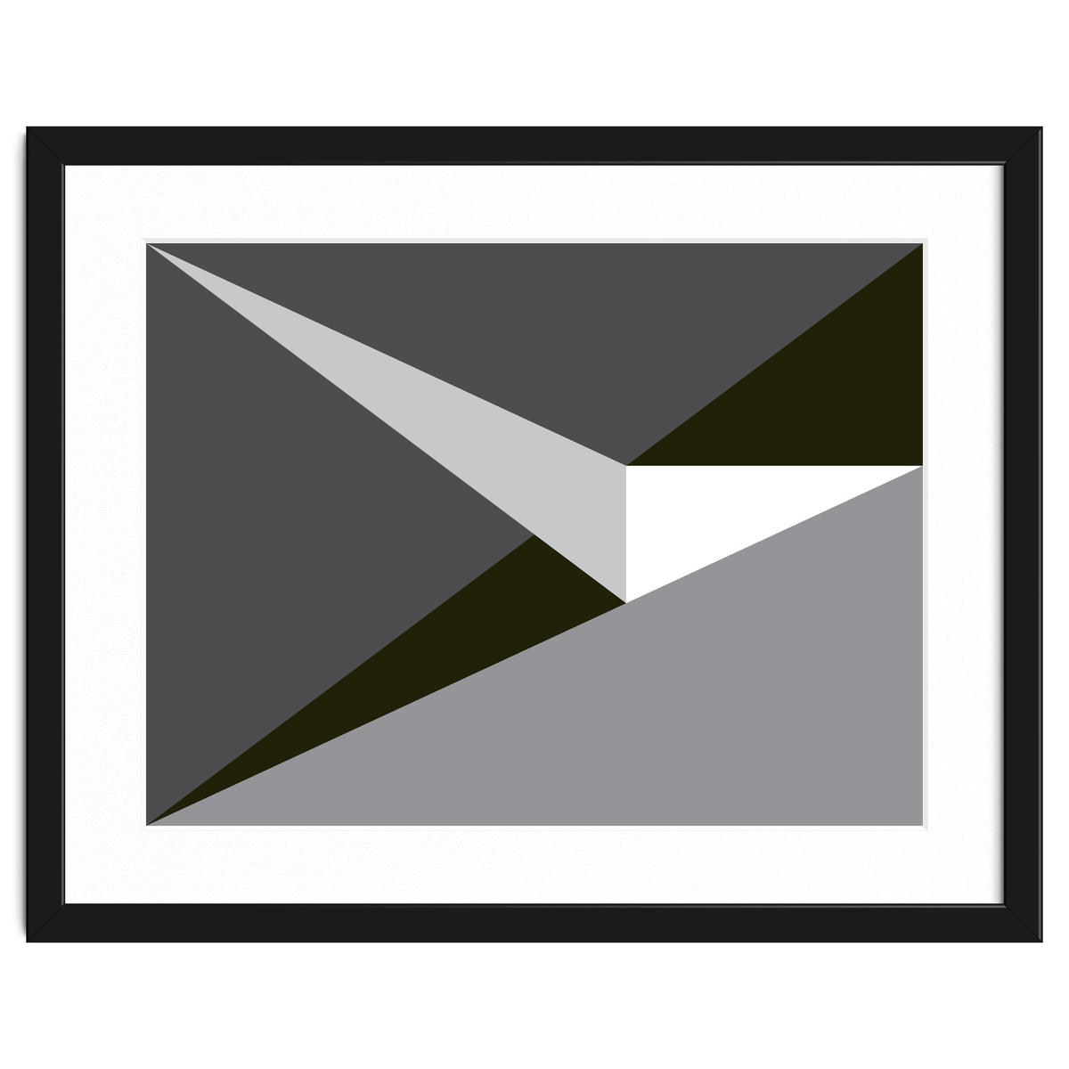 Geometric Shapes No. 73 - black & grey triangles