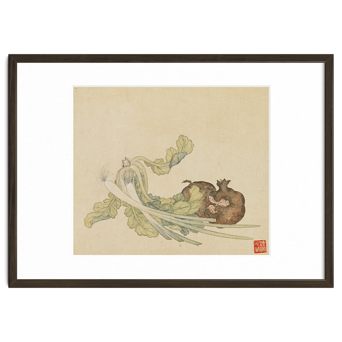 Wang Chengyu ~flowers, Vegetables, Pomegranates, Onions, Chinese Cabbage, Vegetables