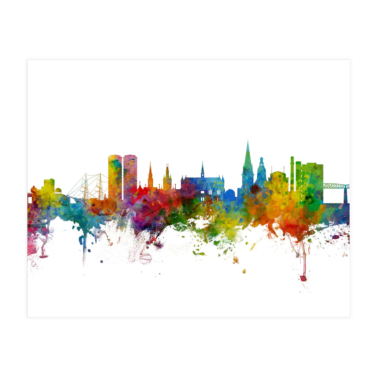 Dundee Scotland Skyline (Print Only)