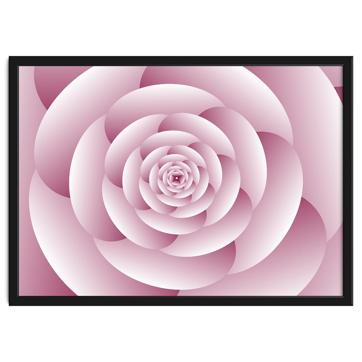 Abstract Rose Spiral 3D Art