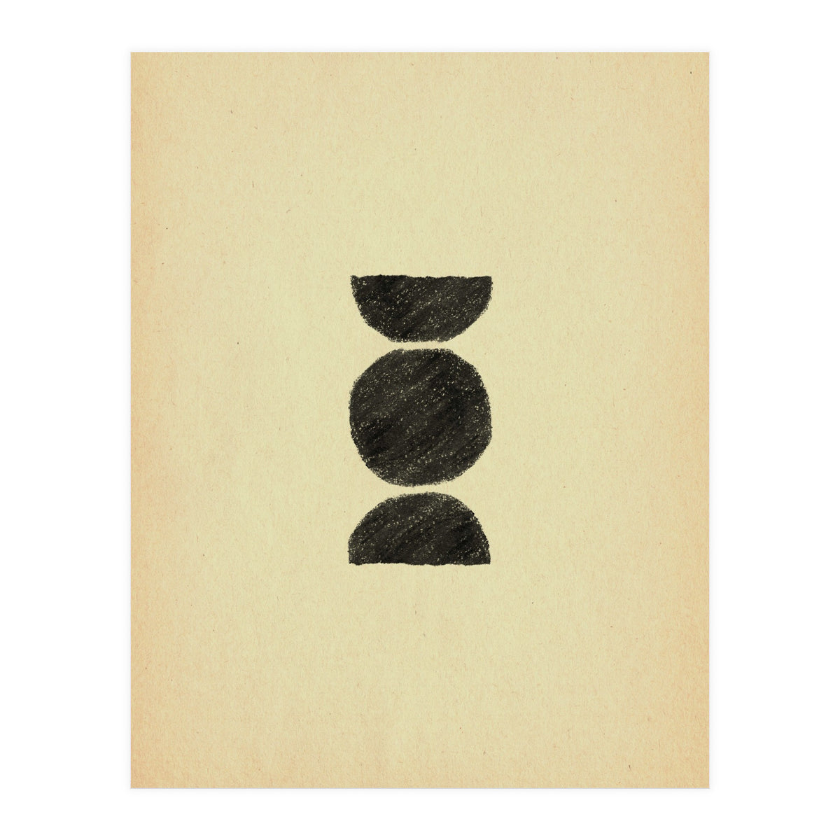 Abstract mid-century modern shapes (Print Only)