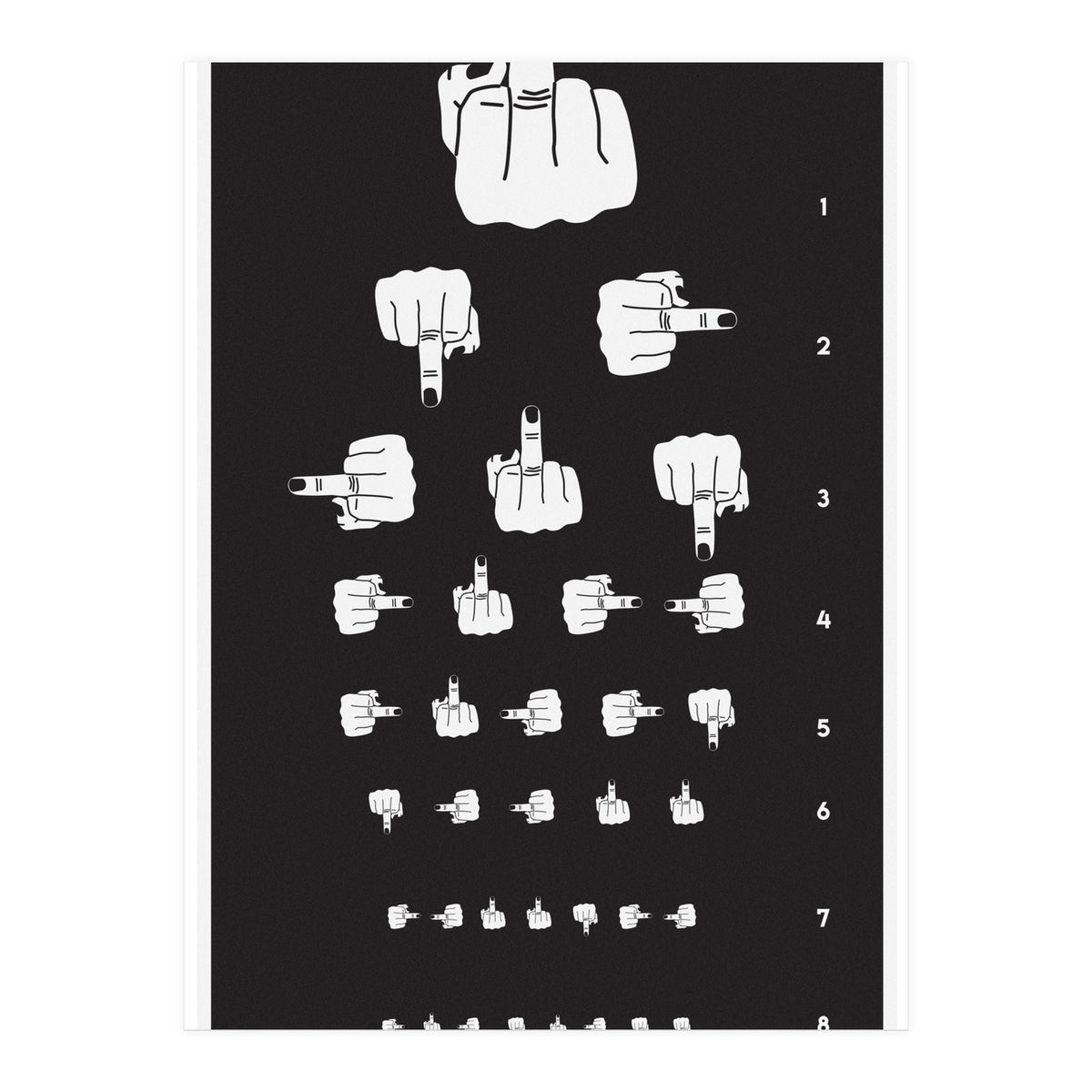 Middle Finger Vision Test (Print Only)