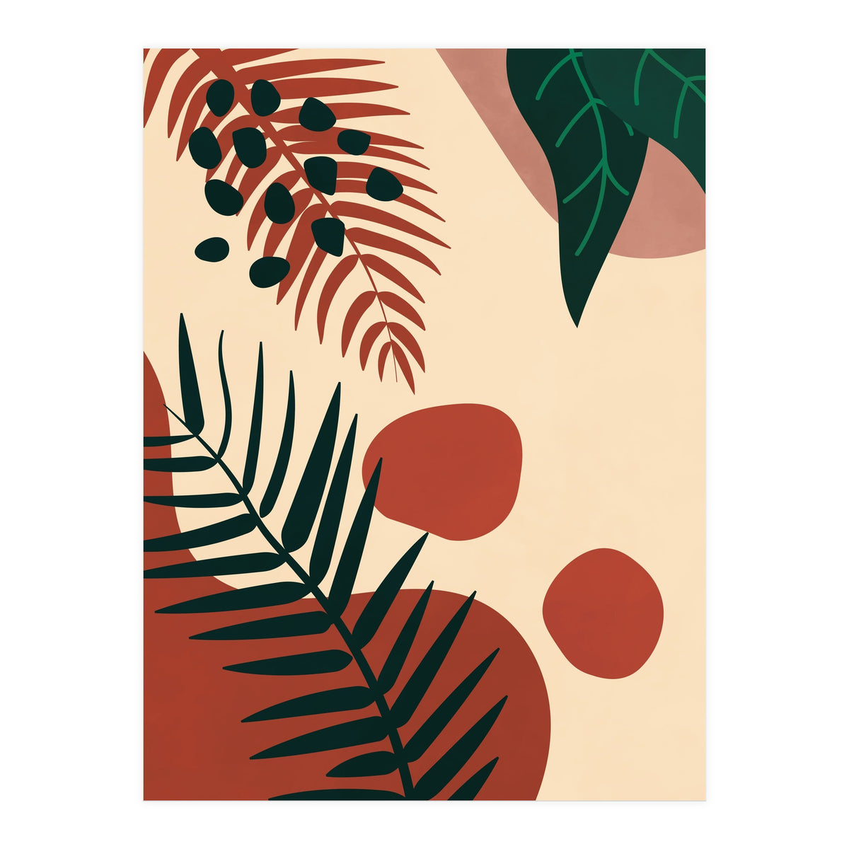 Abstract Palm Leaf (Print Only)