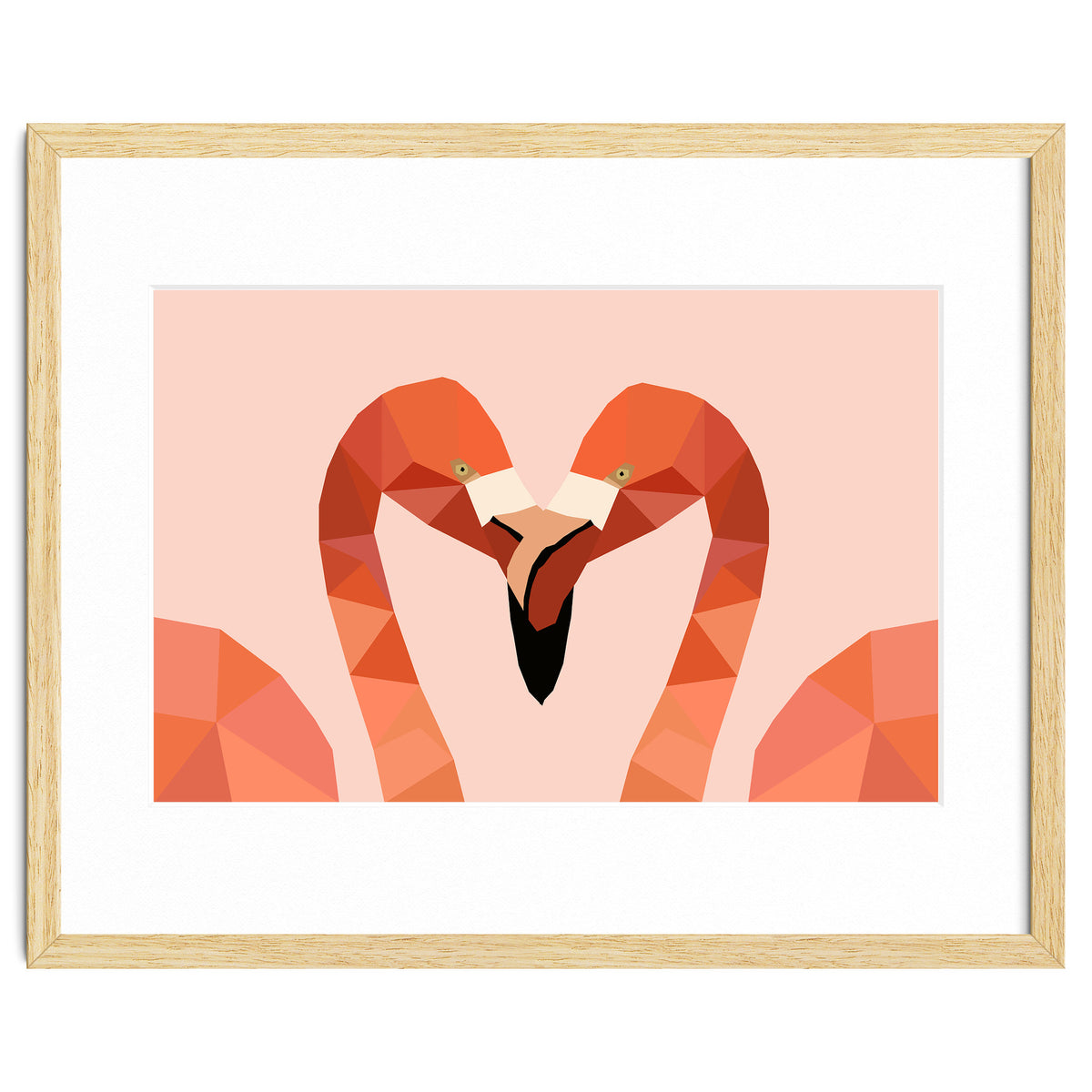 Flamingo Bird Low Poly Art