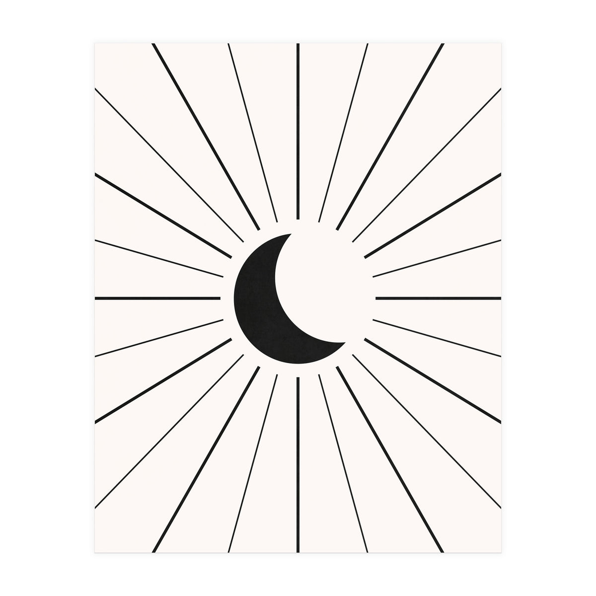 MOON IN LINES - BLACK (Print Only)