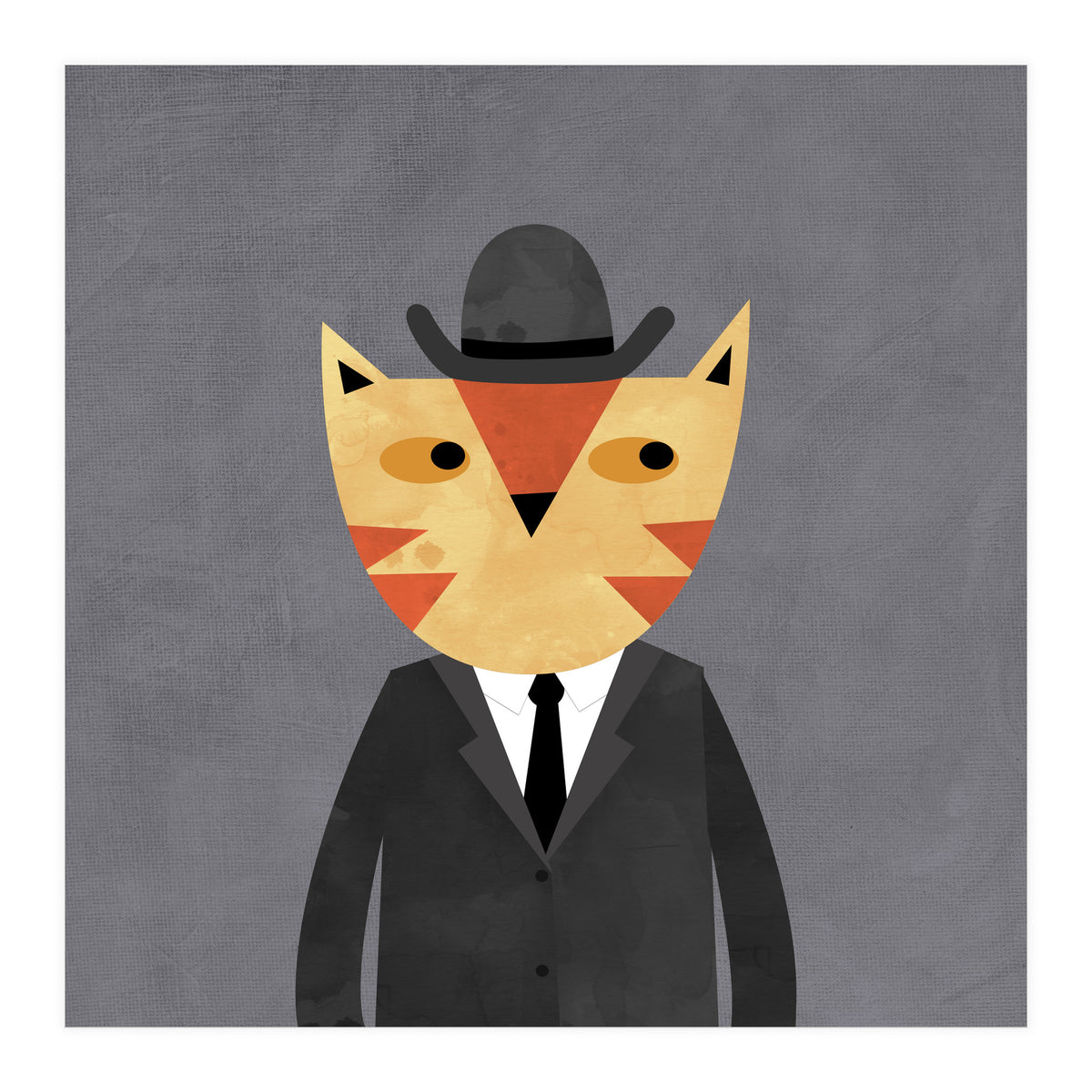 Ginger Cat in a Bowler Hat (Print Only)