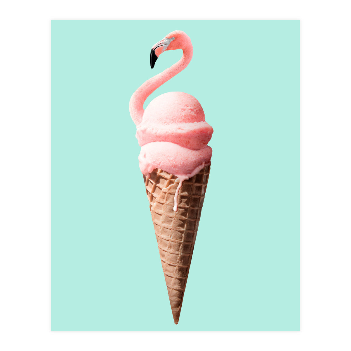 Flamingo Cone (Print Only)