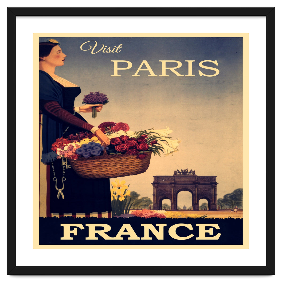 Paris France Travel Poster