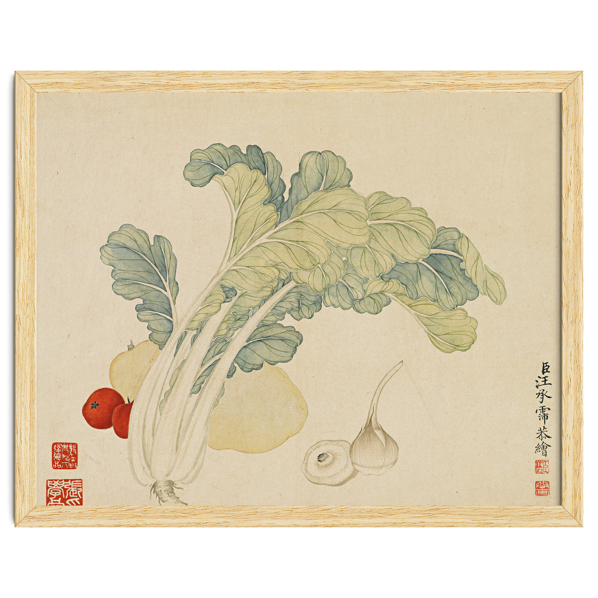 Wang Chengyu ~flowers, Vegetables, Chinese Cabbage, Potatoes, Garlic, Tomatoes, Vegetables