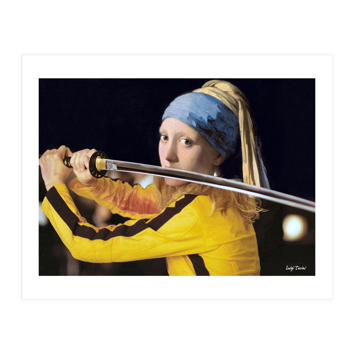 Vermeer's Girl with a Pearl Earring & Beatrix Kiddo From Kill Bill (Print Only)