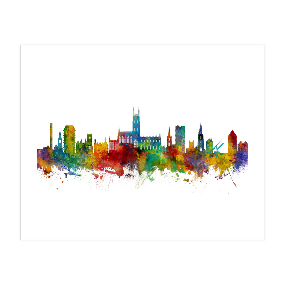Gloucester England Skyline (Print Only)