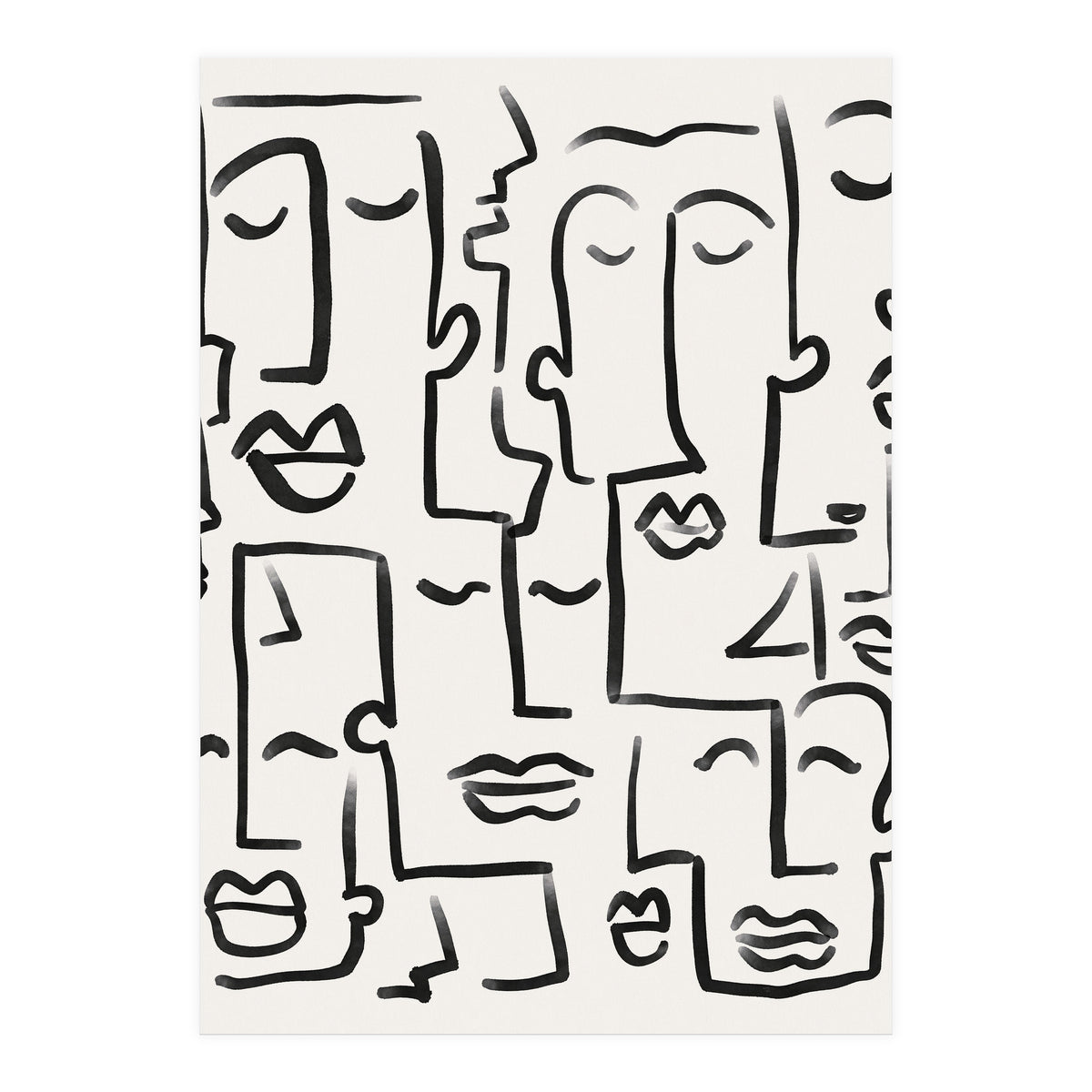 Faces Drawing (Print Only)