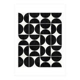 Mid-Century Modern Pattern No.3 - Black and White Concrete (Print Only) thumbnail