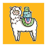 Kawaii Cute Gift Carrying Llama (Print Only) thumbnail